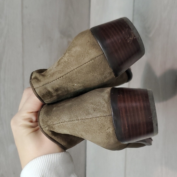 Sam Edelman Petty Green Womens Suede Heels Boots shoes sz 8 - Picture 5 of 13
